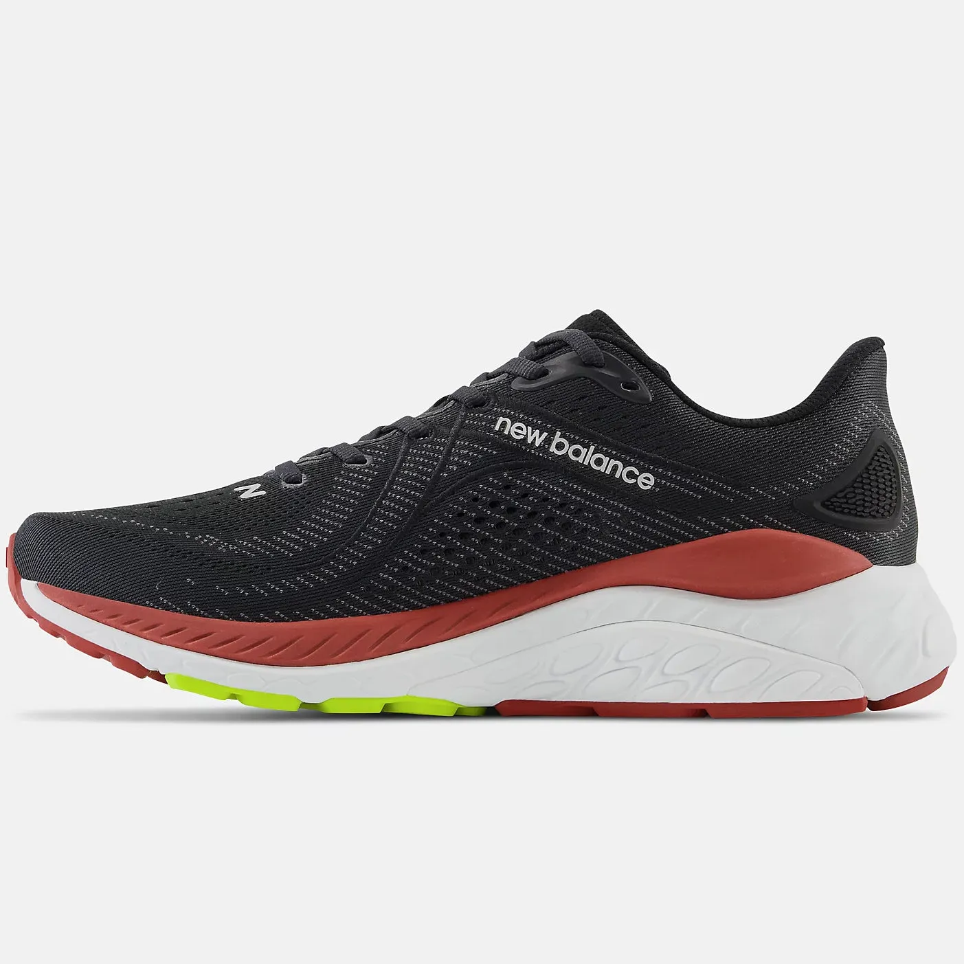 New Balance Men's 860v13 Wide Fit Running Shoes Black / Brick Red