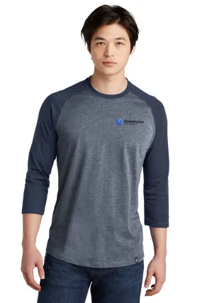 New Era 3/4-Sleeve Baseball Printed Tee's, True Navy [GuidePoint Security]