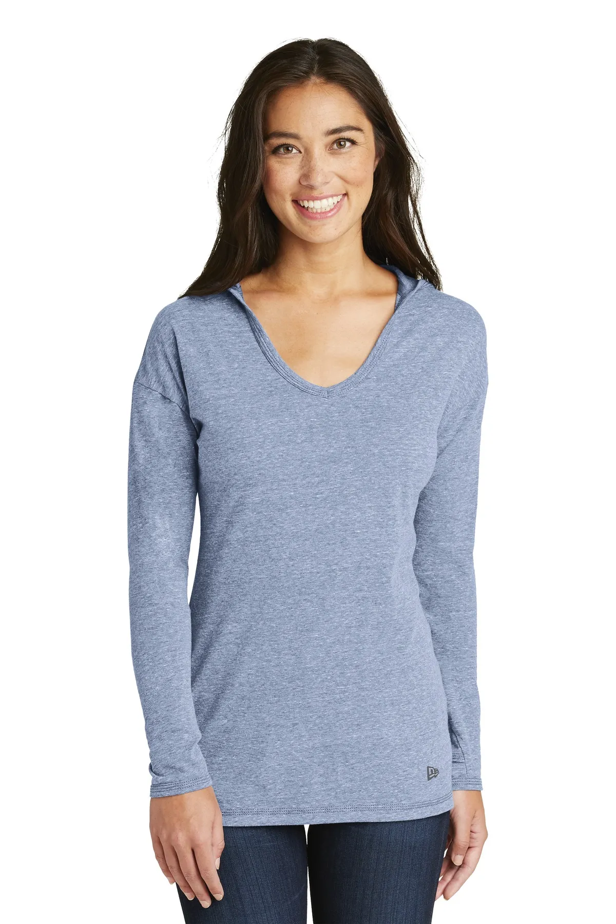 New Era LNEA131     Ladies Tri-Blend Performance Pullover Hoodie Tee SKU: LNEA131