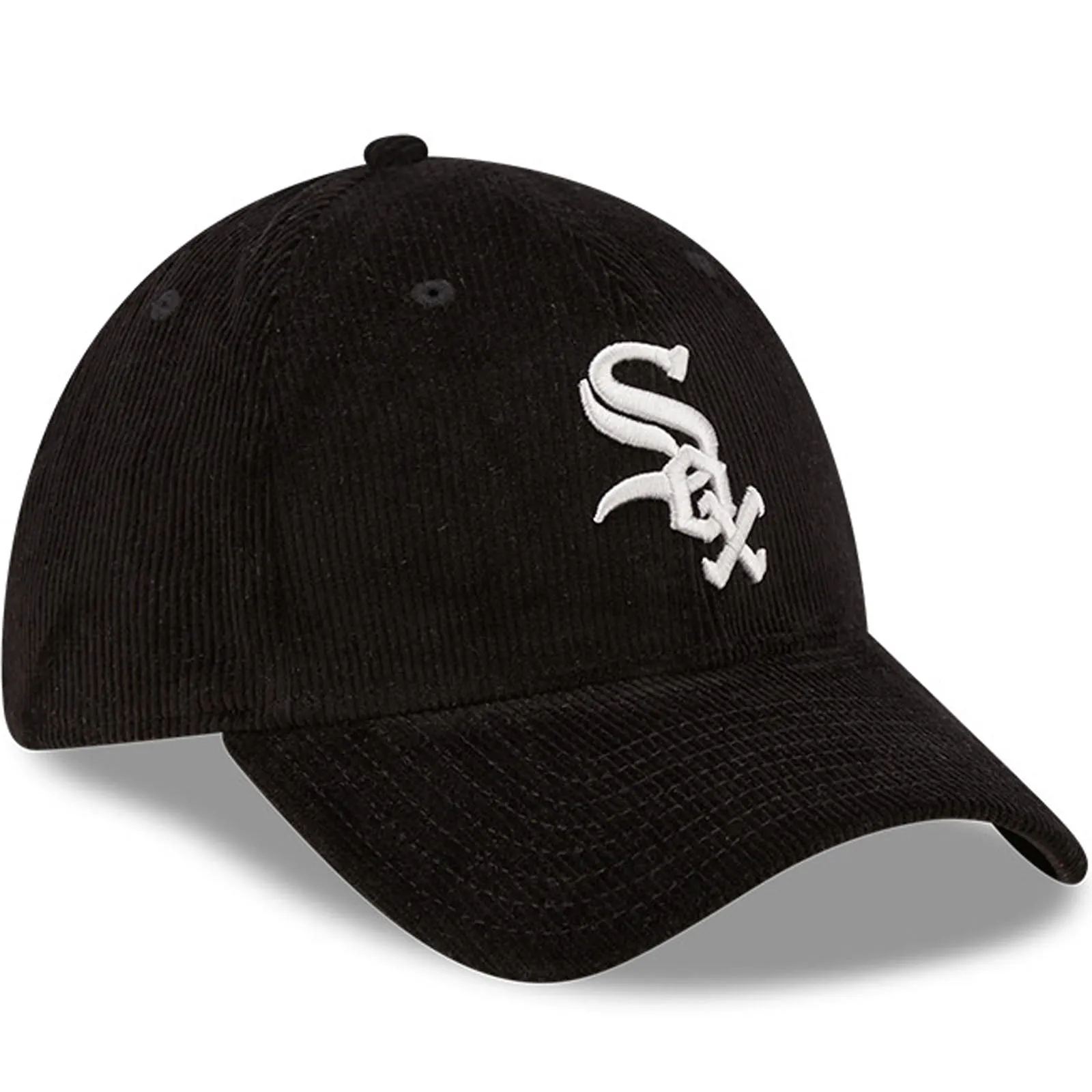 New Era Mens Chicago White Sox MLB 39THIRTY Cord Baseball Cap - Black