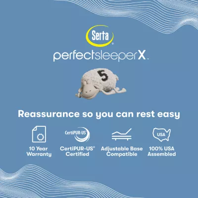 new!Serta Perfect Sleeper® X Quilted Hybrid Max 15.75" Plush Pillow Top - Mattress Only