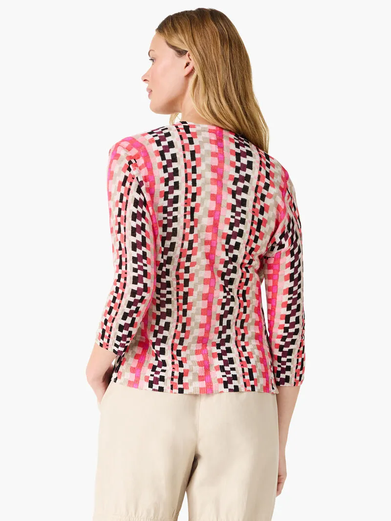 NIC+ZOE M241123 Pixel Sunset 4-Way Cardigan