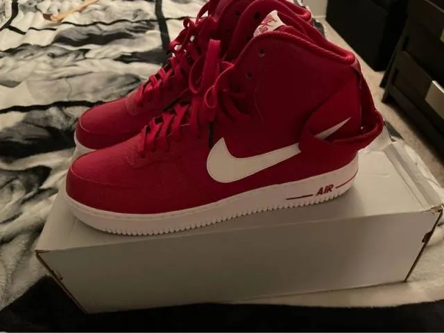 Nike air force 1 high 07 red & black