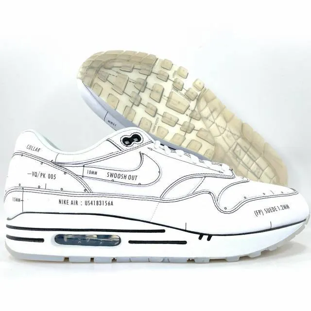 Nike air max 1 sketch to shelf white