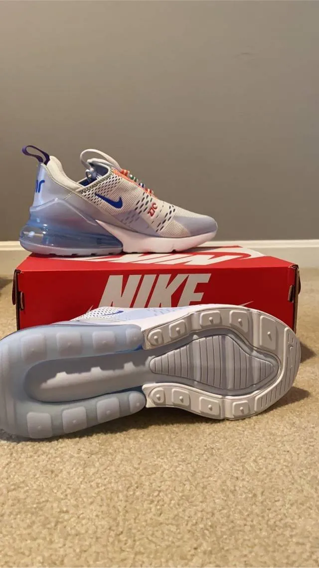 Nike air Max 270 GS white racer blue