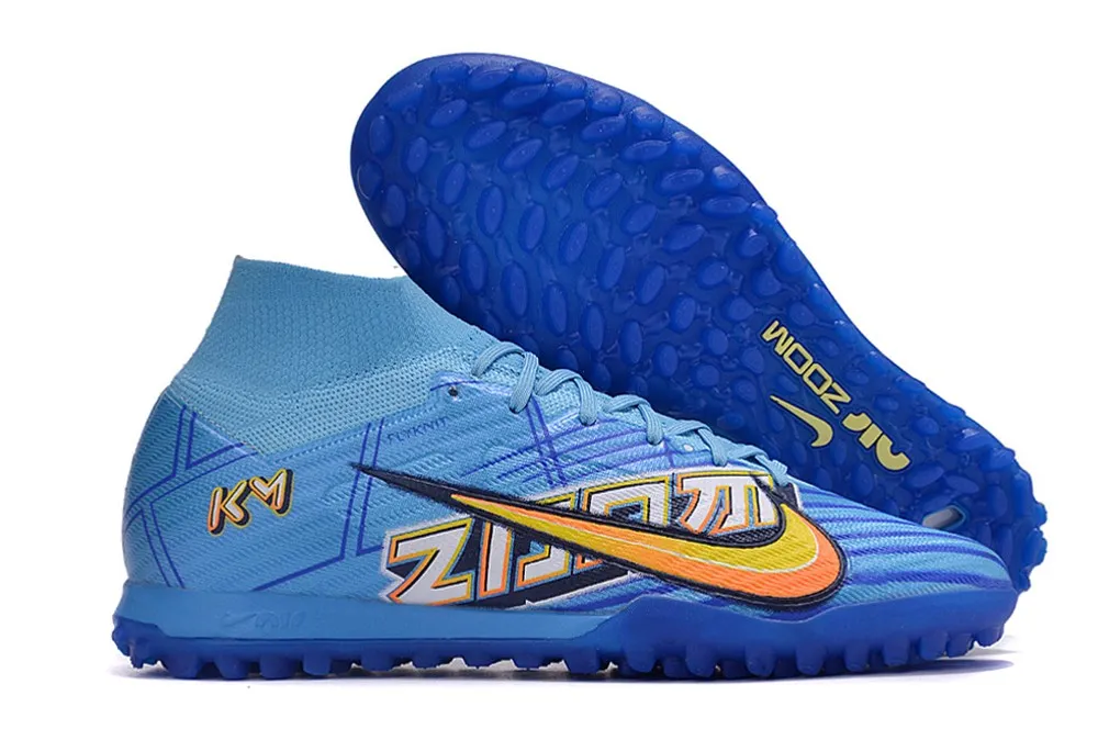 Nike Air Zoom Mercurial Superfly 9 Elite Turf KM X Mbappe - Baltic Blue/White