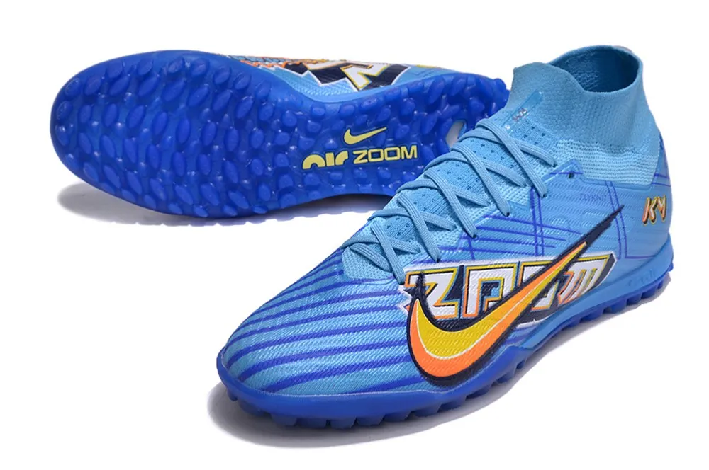 Nike Air Zoom Mercurial Superfly 9 Elite Turf KM X Mbappe - Baltic Blue/White