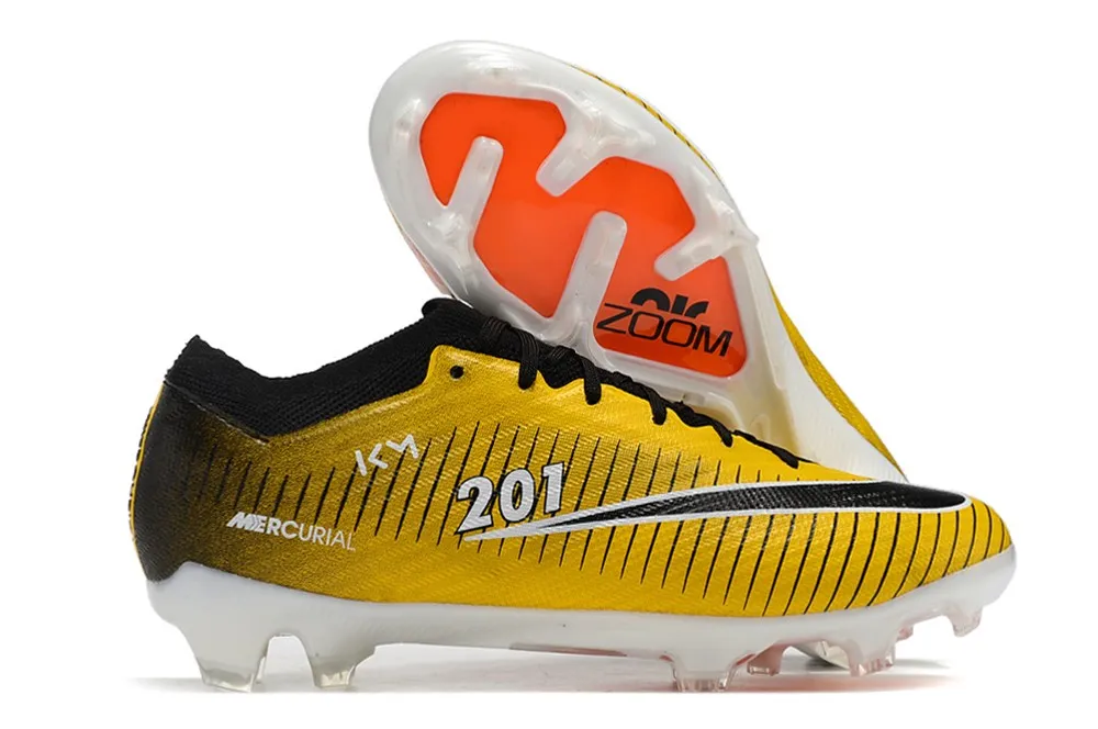 Nike Air Zoom Mercurial Vapor 15 Elite FG KM PSG Mbappe - Gold/Multi-Black/White