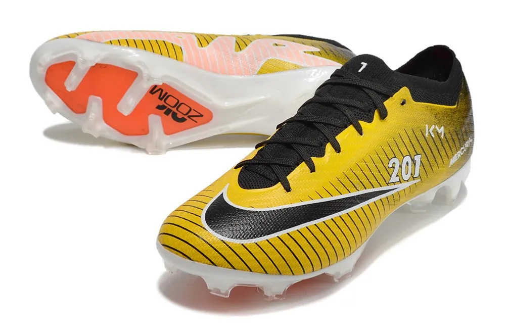 Nike Air Zoom Mercurial Vapor 15 Elite FG KM PSG Mbappe - Gold/Multi-Black/White