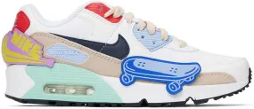 Nike Kids White Air Max 90 LTR SE Big Kids Sneakers