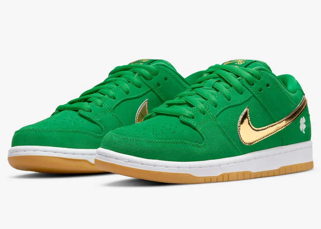 Nike SB Dunk Low Pro St. Patrick's Day Green Gold White BQ6817-303