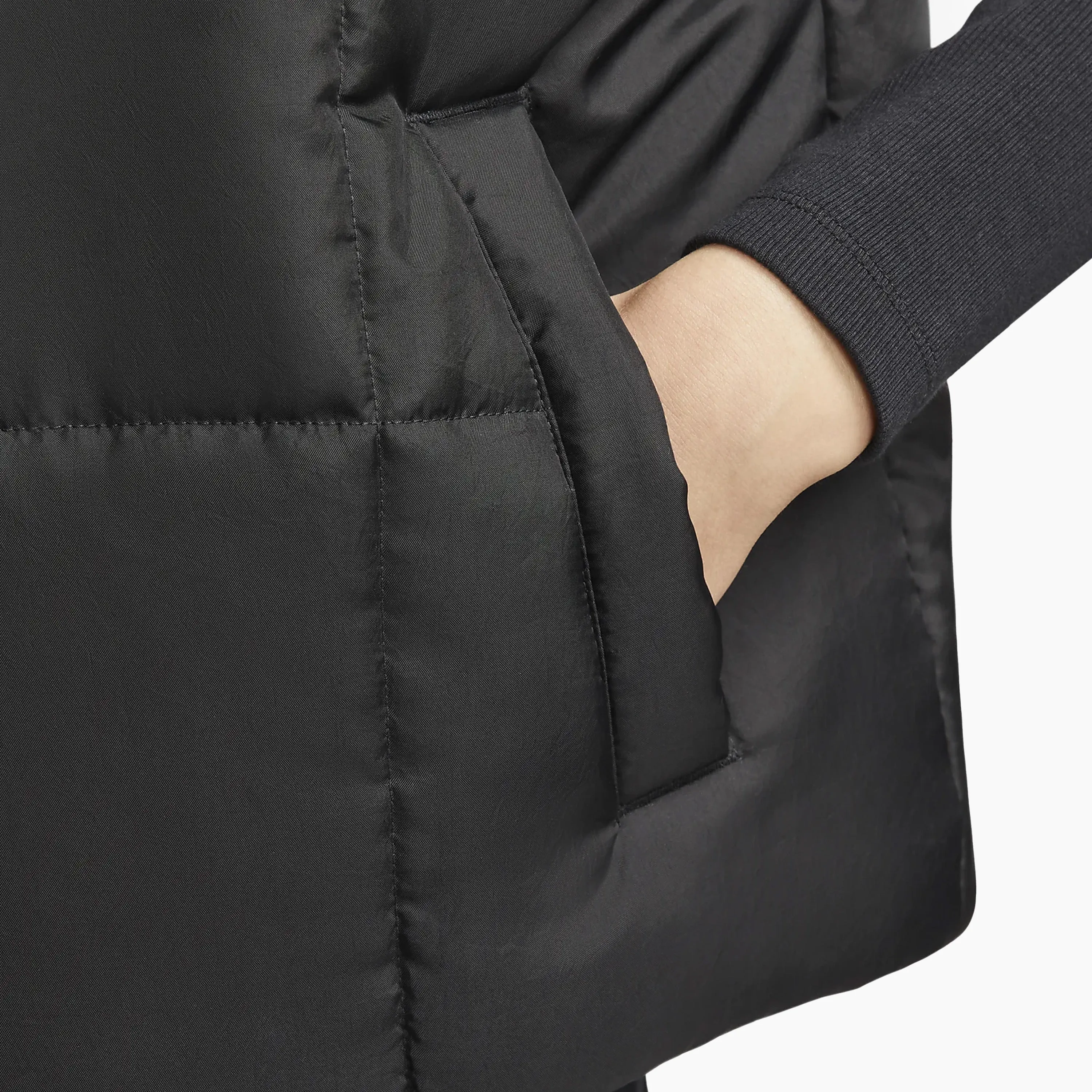 NIKE W' SPORTSWEAR CLASSIC PUFFER THERMA FIT BLACK - FB7679