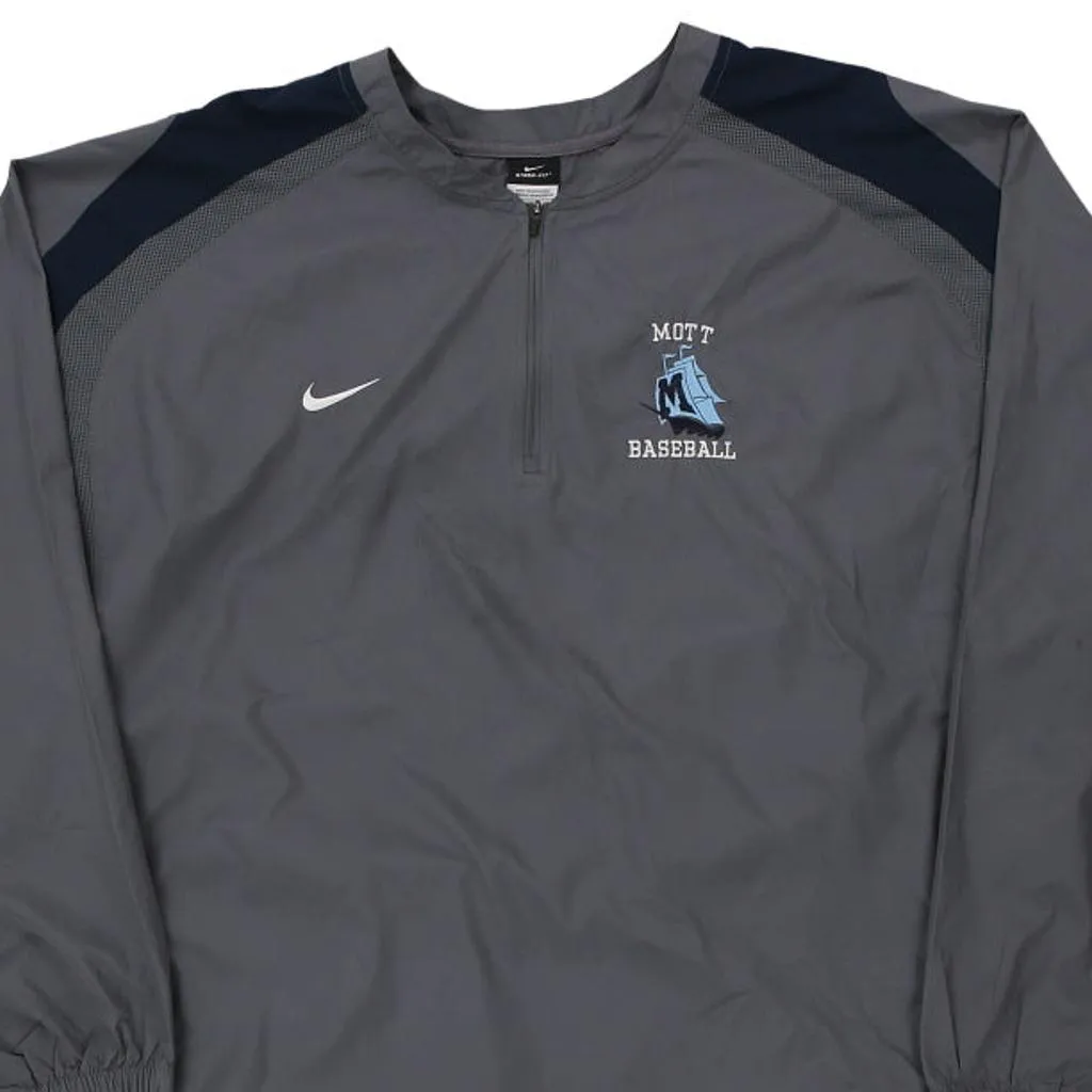 Nike Windbreaker - 2XL Grey Polyester