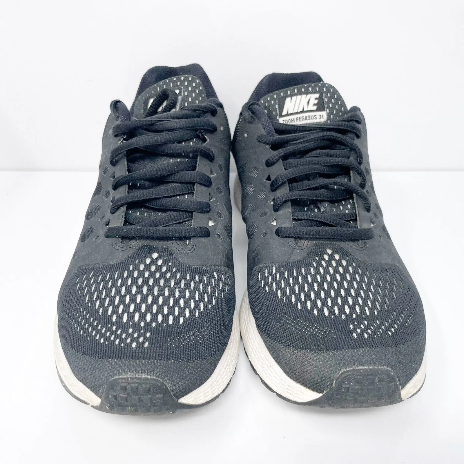 Nike Womens Air Zoom Pegasus 31 654486-010 Black Running Shoes Sneakers Size 8