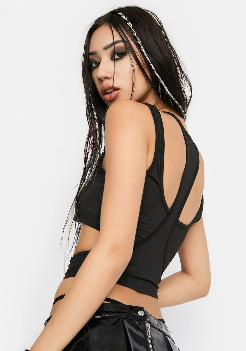 No Repeats Cutout Crop Tank-