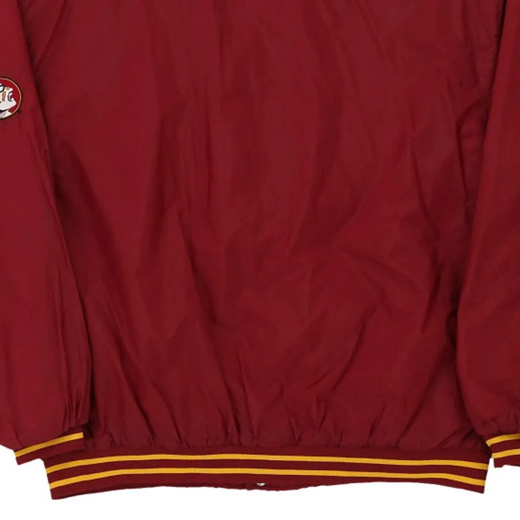 Noles Red Oak Baseball Jacket - Large Burgundy Nylon