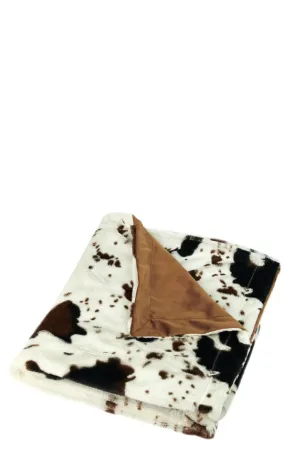 North End Faux Fur Cowhide Plus Throw Blanket
