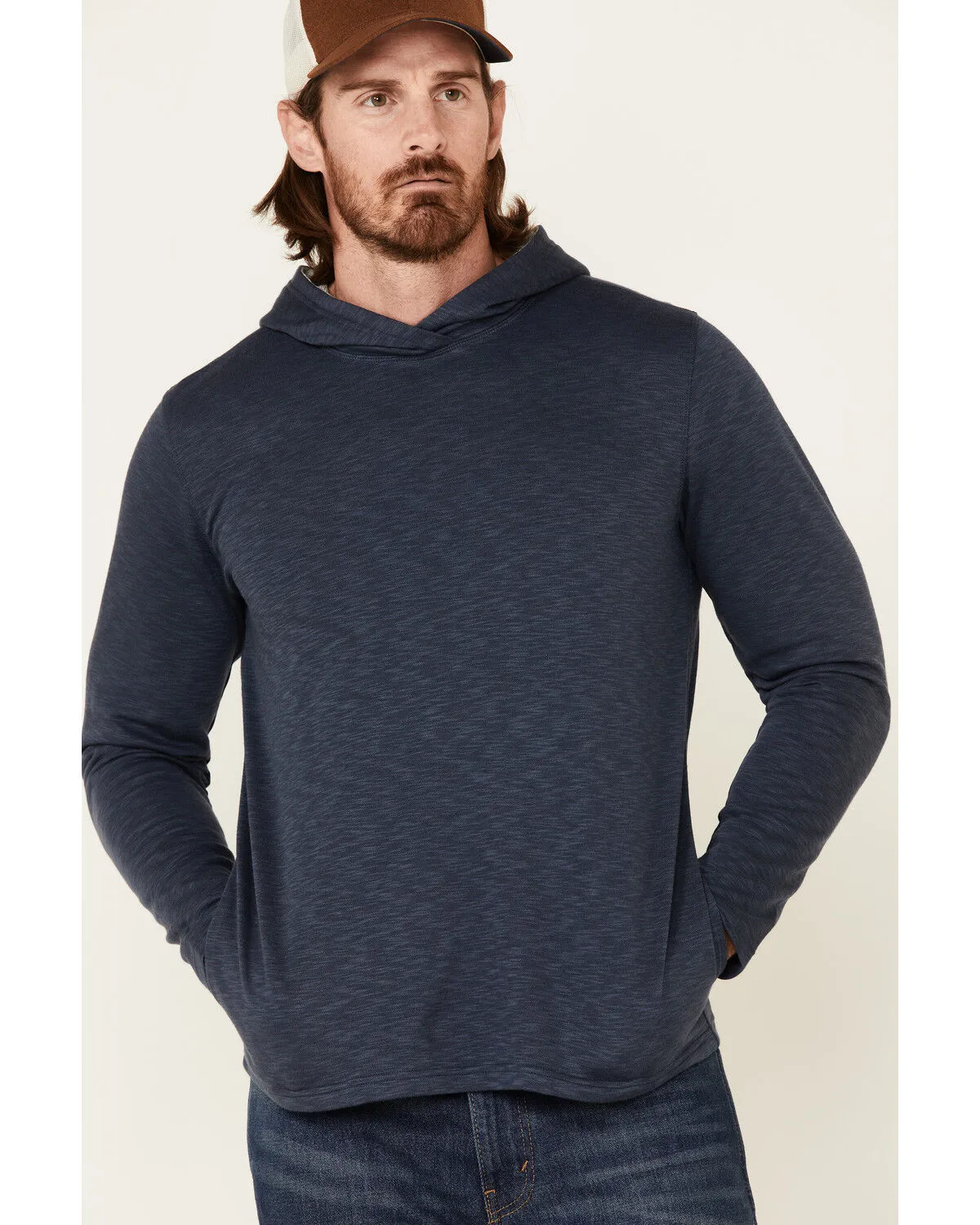 North River Men's Solid Modal Hooded Pullover