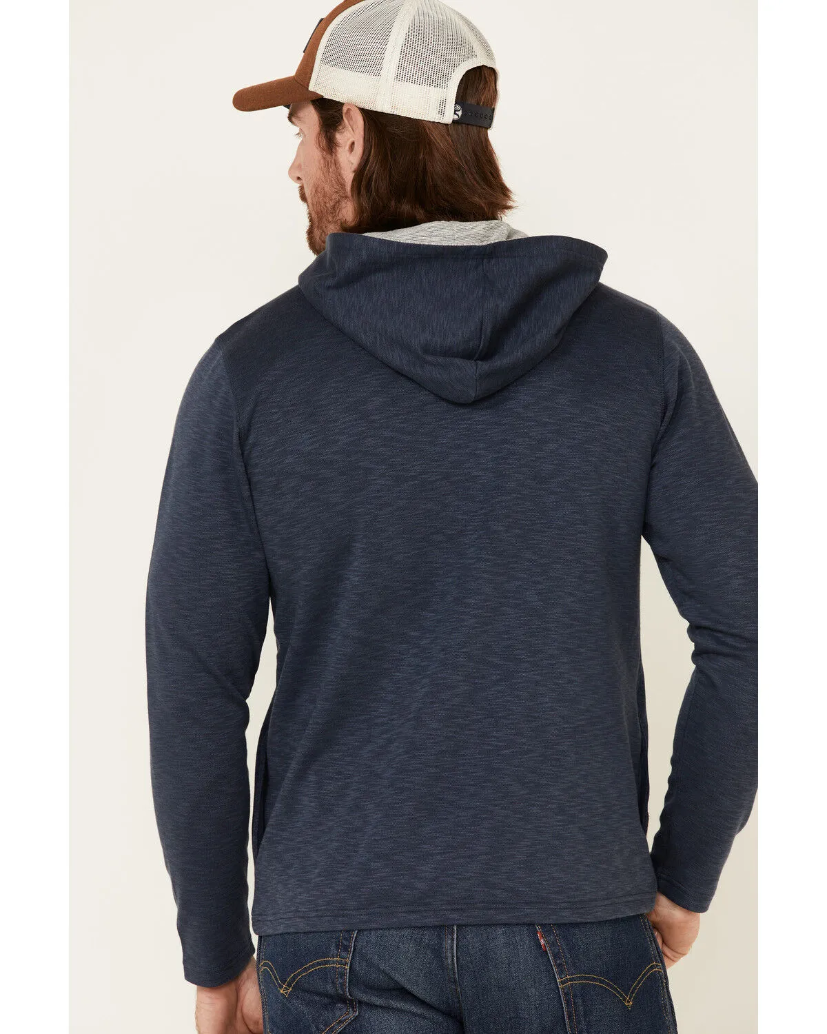 North River Men's Solid Modal Hooded Pullover