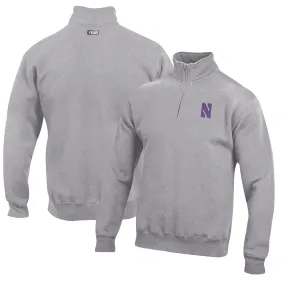 Northwestern Wildcats Gray Big Cotton Quarter-Zip Pullover Sweatshirt