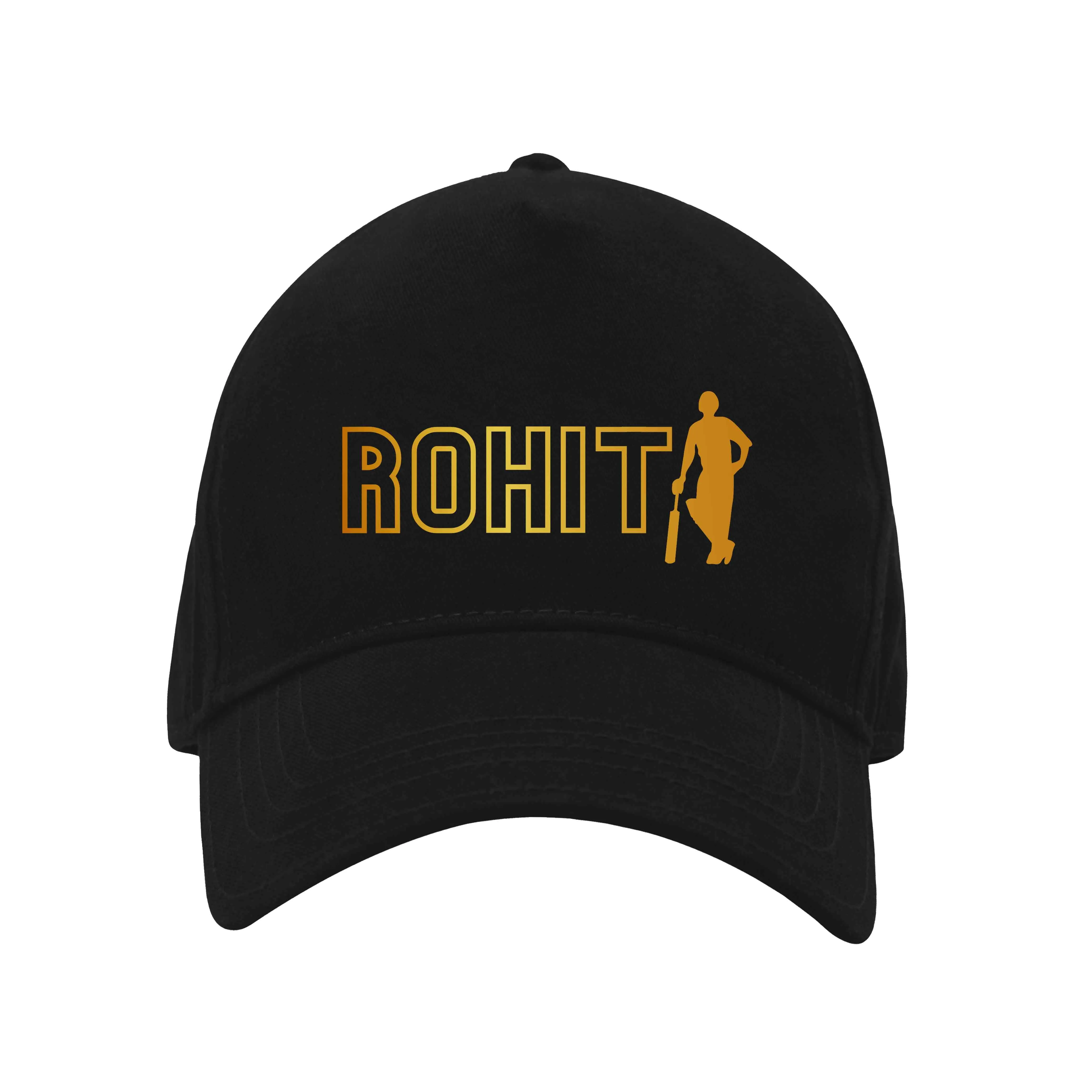 Nutcase Mens Black Cap - Personalized Name on Black Caps - Cricket