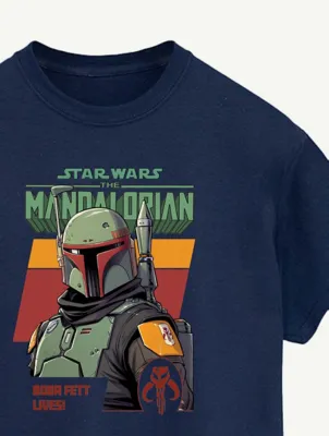 NW2 Star Wars The Mandalorian Boba Fett Navy T-Shirt | Men | George at ASDA