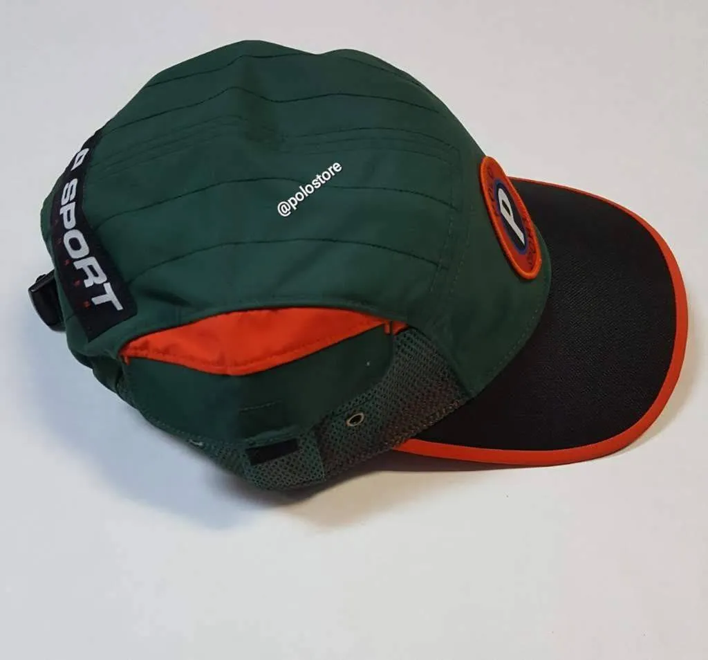 Nwt Polo Ralph Lauren Polo Sport 5 Panel Nylon Snap Buckle Back Hat