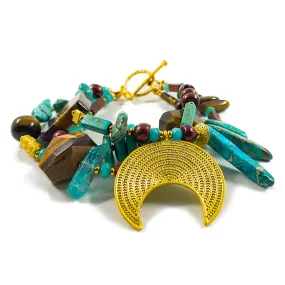 N°716 Moonlight & the Ammonite 's Daughter Statement Bracelet