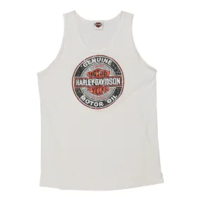 Oak Lawn IL Harley Davidson Graphic Vest - XL White Cotton