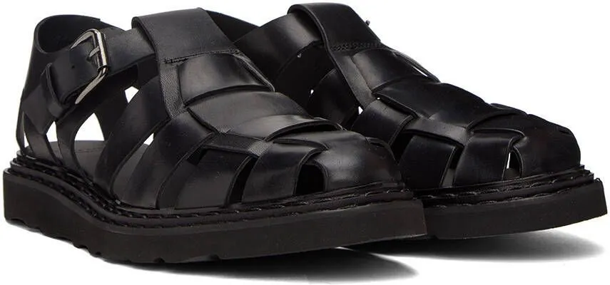 Officine Creative Black Lyndon 002 Sandals