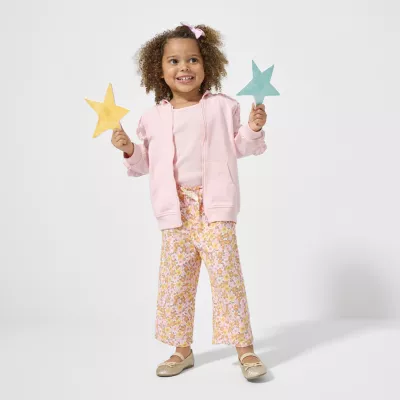 Okie Dokie Toddler & Little Girls Wide Leg Pull-On Pants