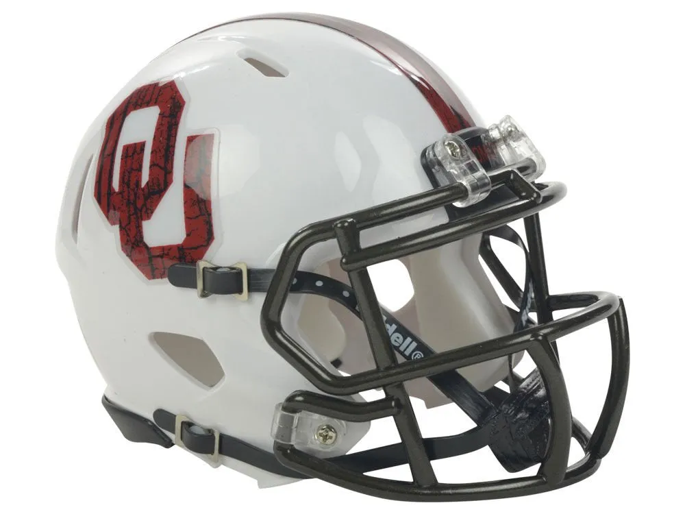 OKLAHOMA BRING THE WOOD WHITE SPEED MINI HELMET