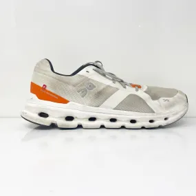 On Mens Cloudrunner White Running Shoes Sneakers Size 10
