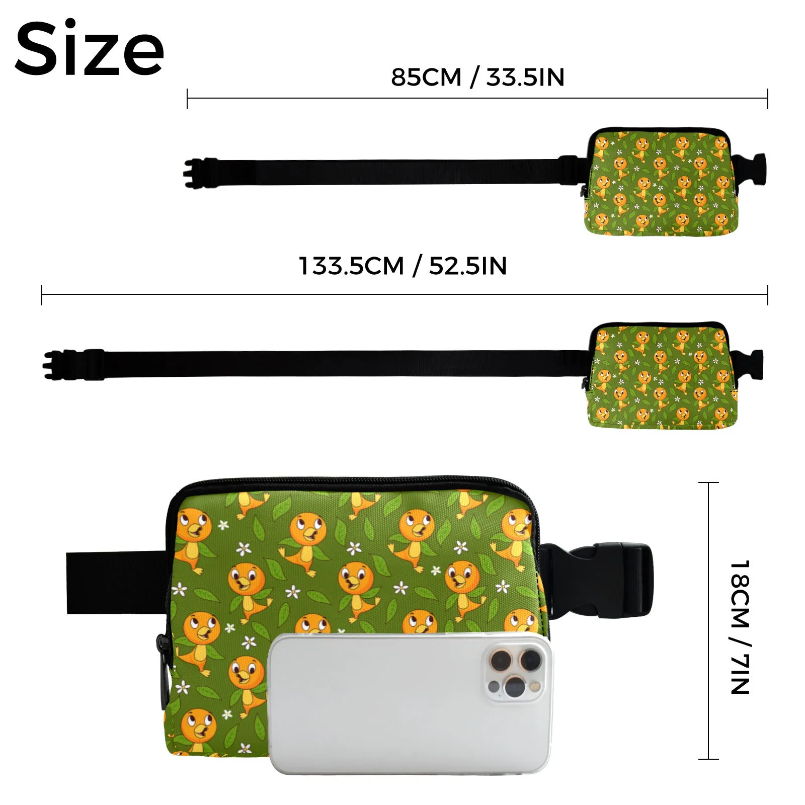 Orange Bird Belt Bag