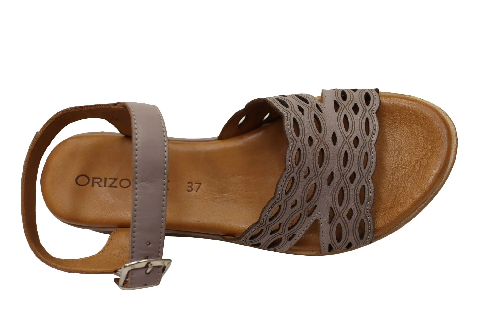 Orizonte Malinar Womens Comfortable European Leather Wedge Sandals