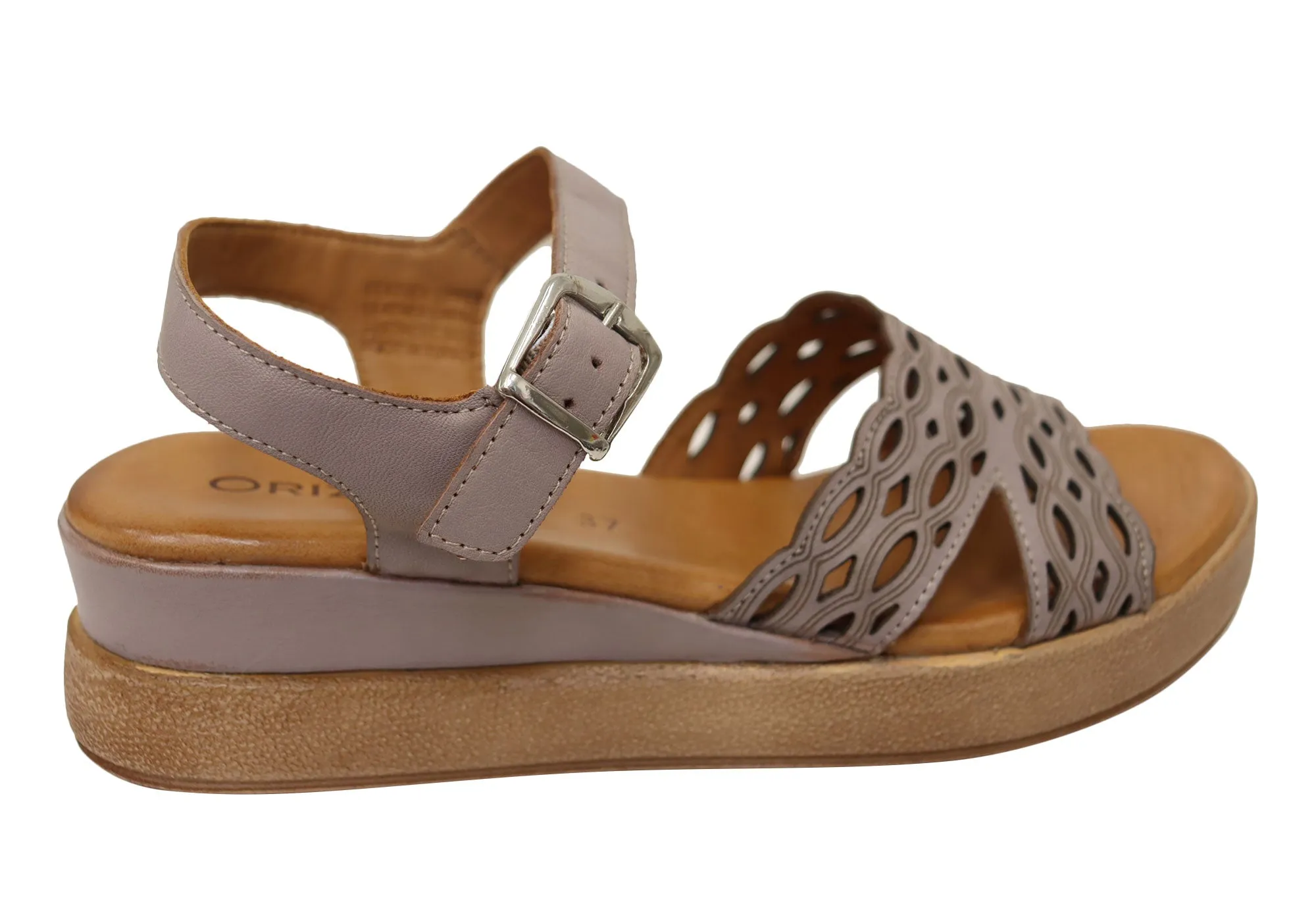 Orizonte Malinar Womens Comfortable European Leather Wedge Sandals