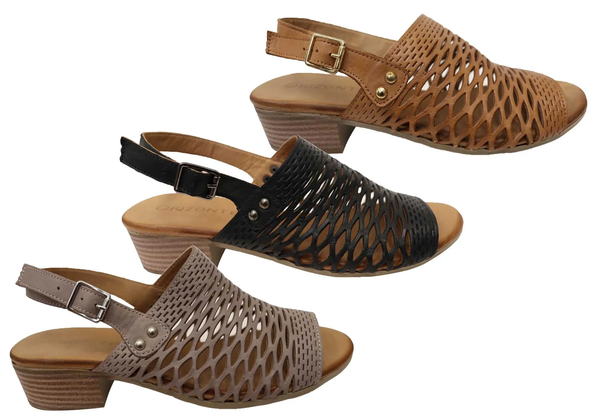 Orizonte Mimosa Womens Comfortable European Leather Sandals