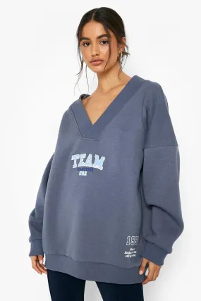 Oversized Sweat Split Hem Legging Tracksuit