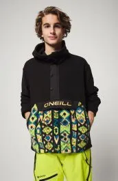 O'neill 'Original Hooded Ski Fleece with Half Zip' -  'Black'