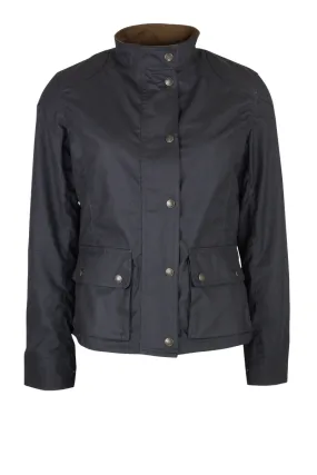 Oxford Blue Women’s New York Biker Wax Jacket – Black
