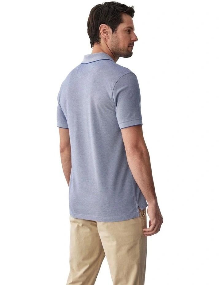 Oxford Performance Pocket Polo in Navy