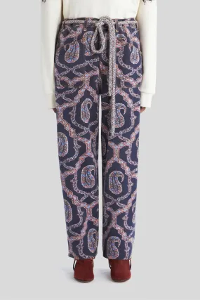 Paisley Denim Trousers