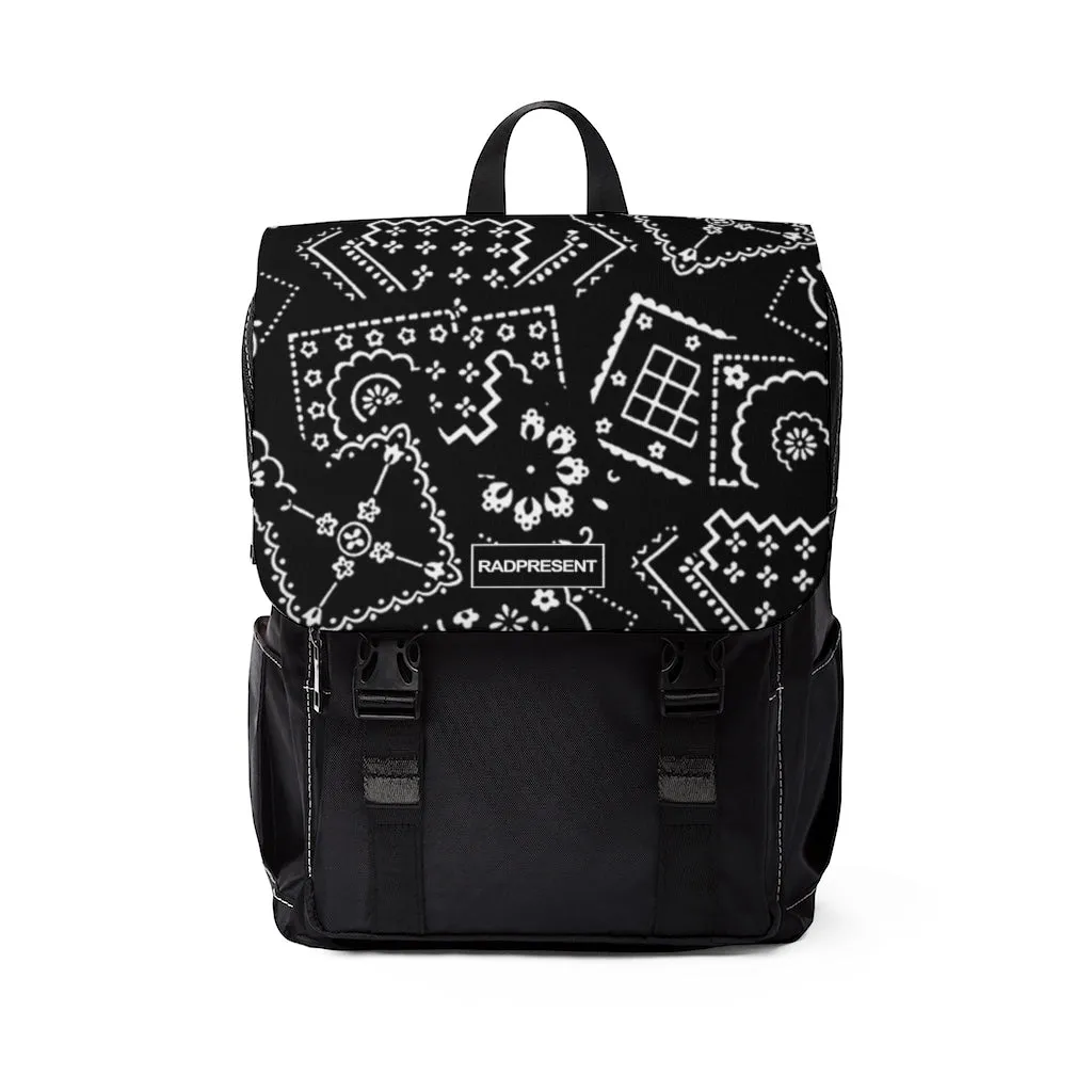 PAISLEY PRINT BACKPACK - BLACK