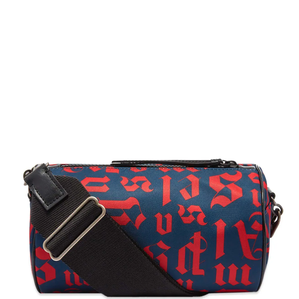 Palm Angels Broken Logo Monogram Cross Body BagNavy & Red