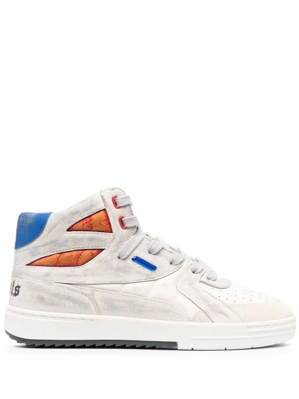 Palm Angels    Palm Angels Mid Top Leather Sneakers