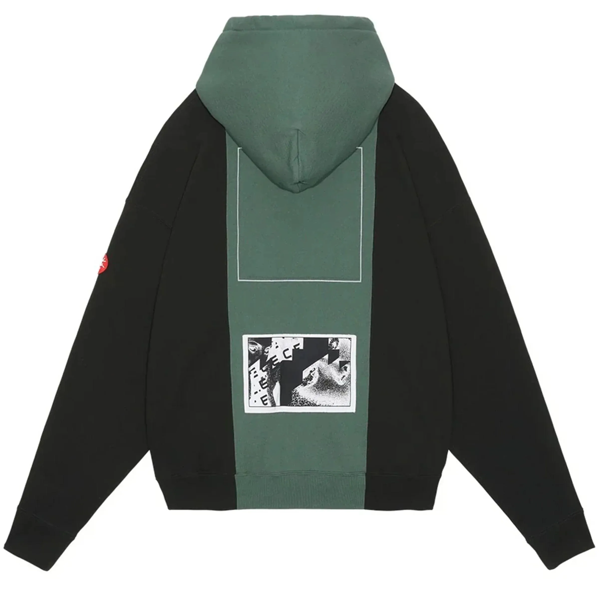 PANELED TWO TONE HOODIE GREEN | Bodega