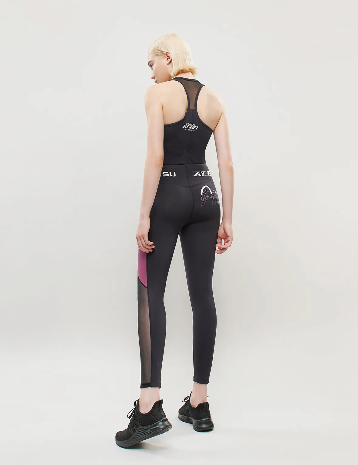 Panelled Mid Rise Leggings