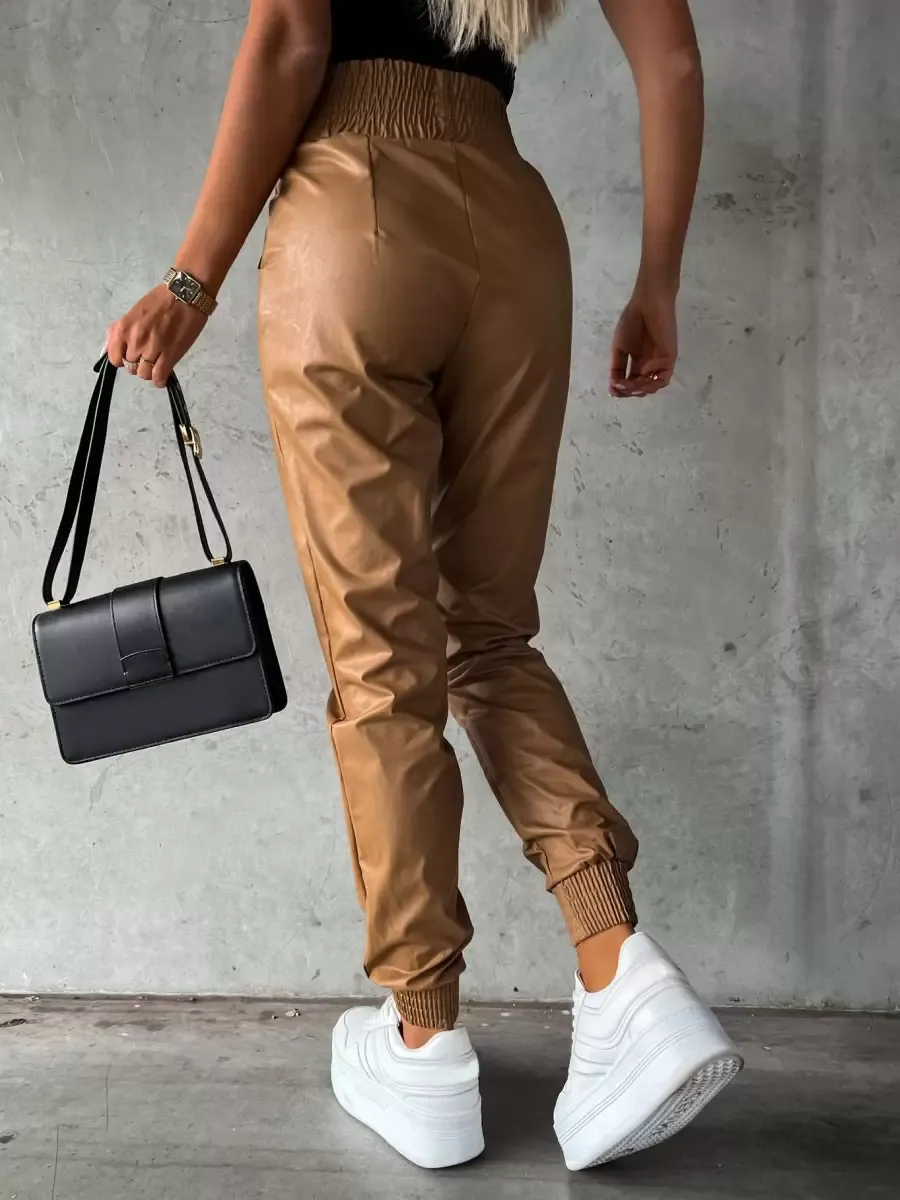 Pants Black PU Leather Trousers