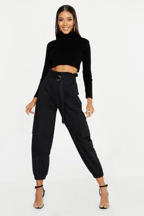 Paperbag D-Ring Belted Cargo Pants