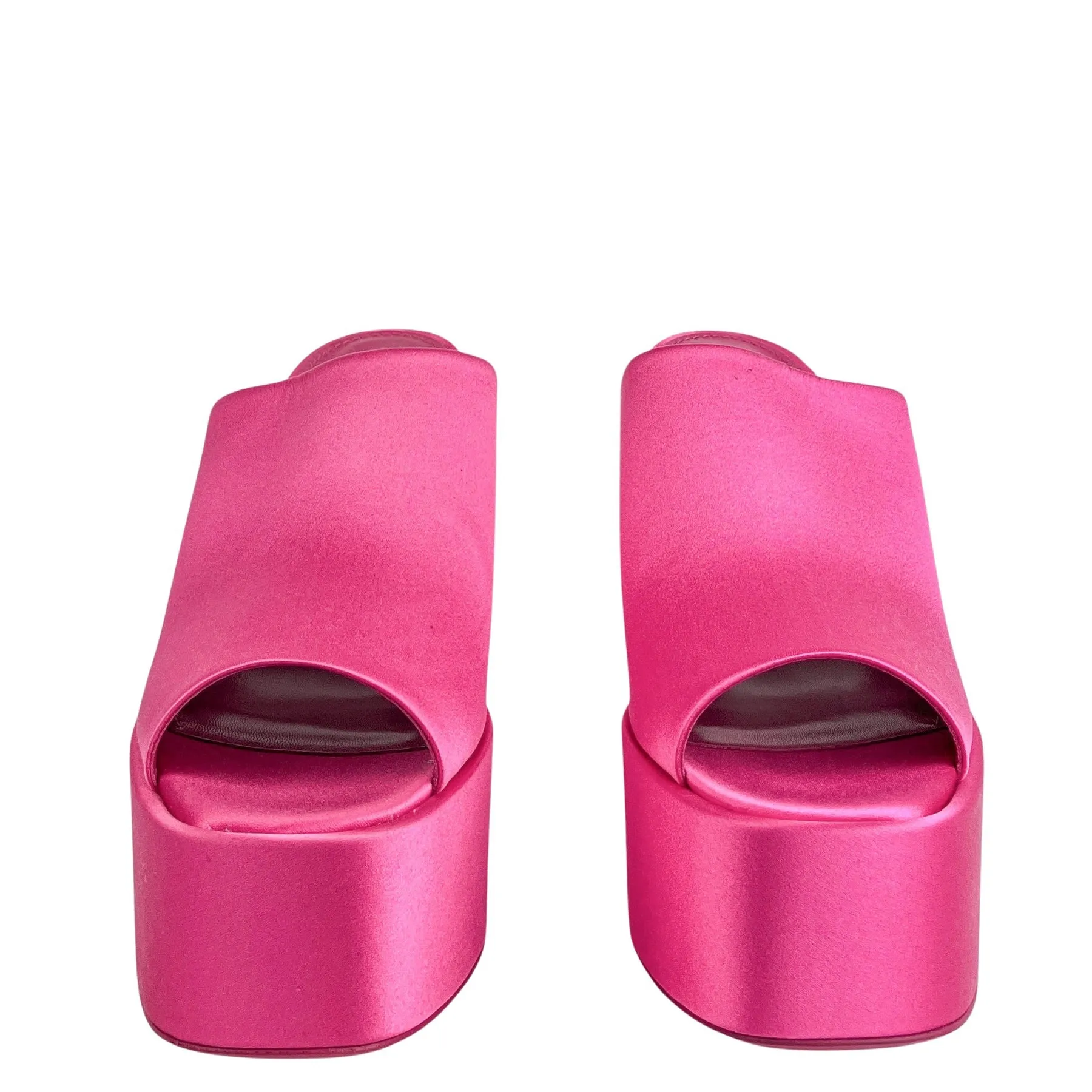 Paris Texas Sasha Satin Platform Sandals in Pink